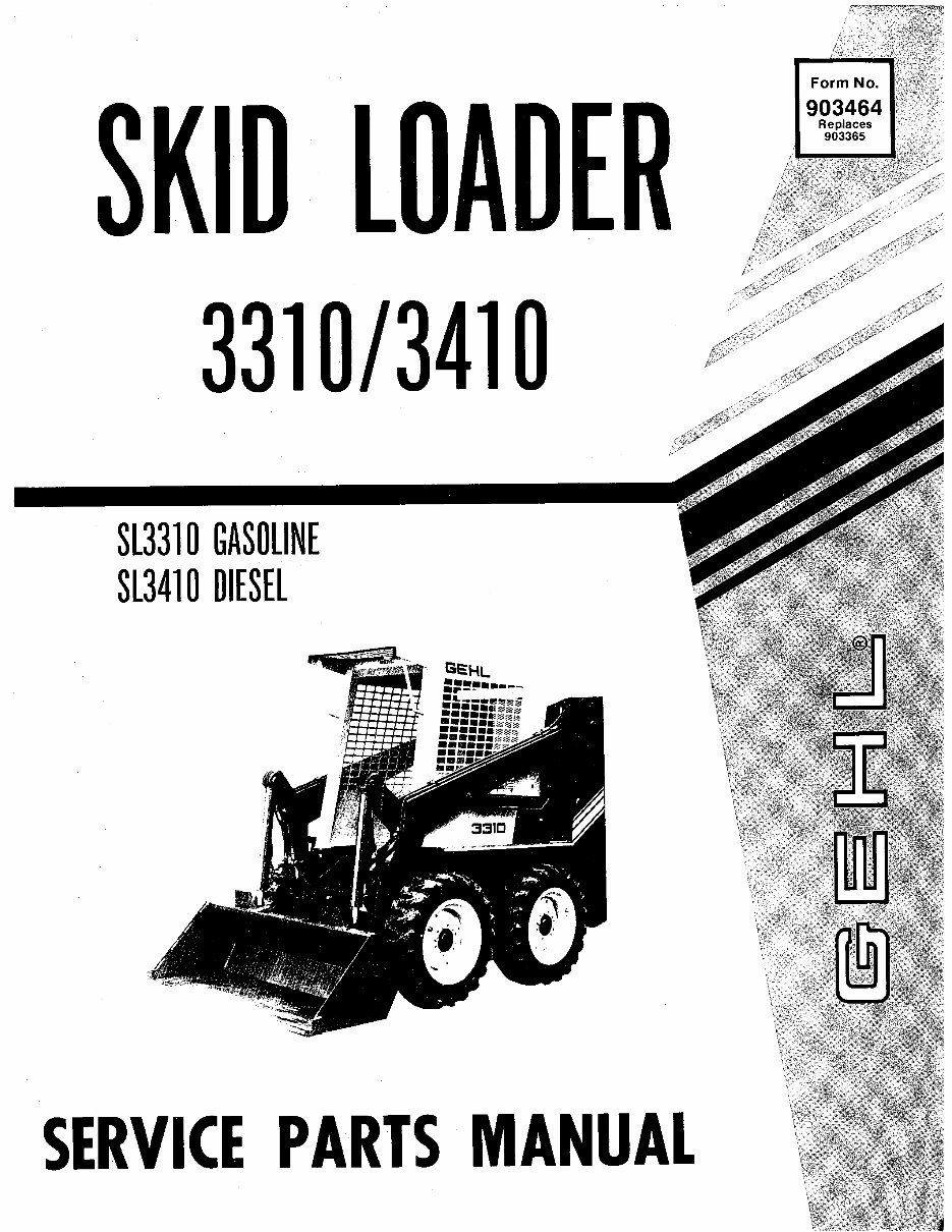 GEHL 3310/3410 Skid Loader Parts Manual preview img 1