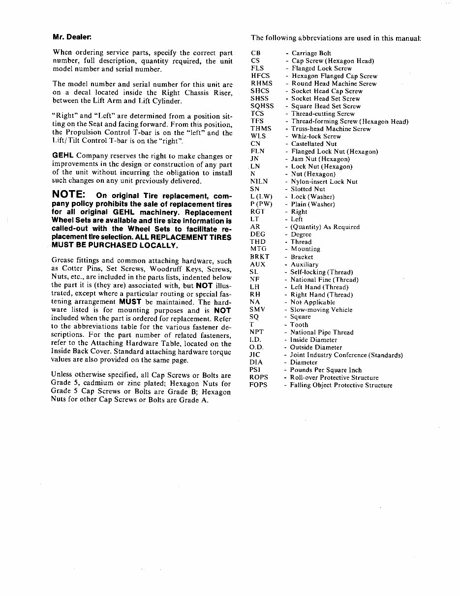 GEHL 3310/3410 Skid Loader Parts Manual preview img 2