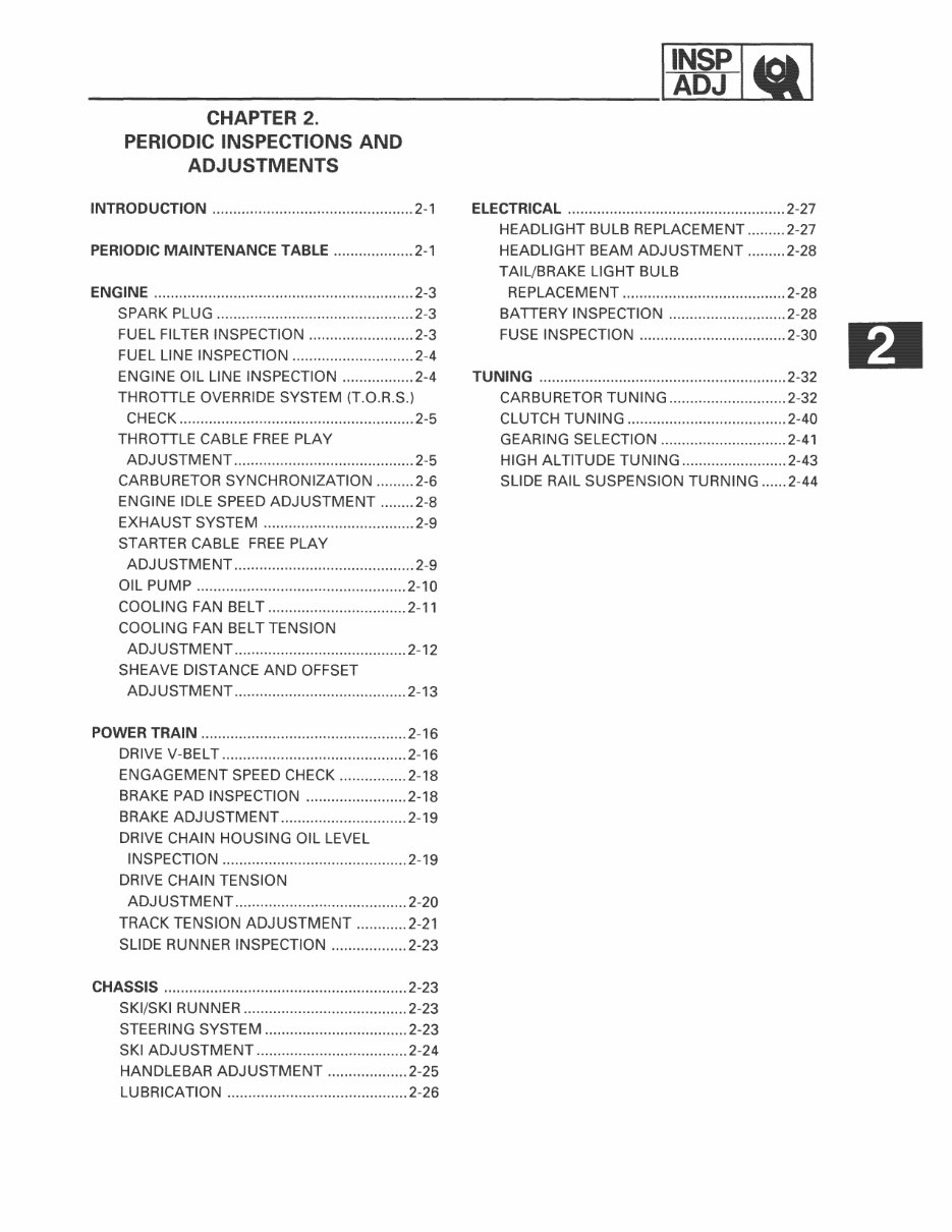 1991-1997 Yamaha Venture XL GT & TF Snowmobile Service & Repair Manual preview img 10