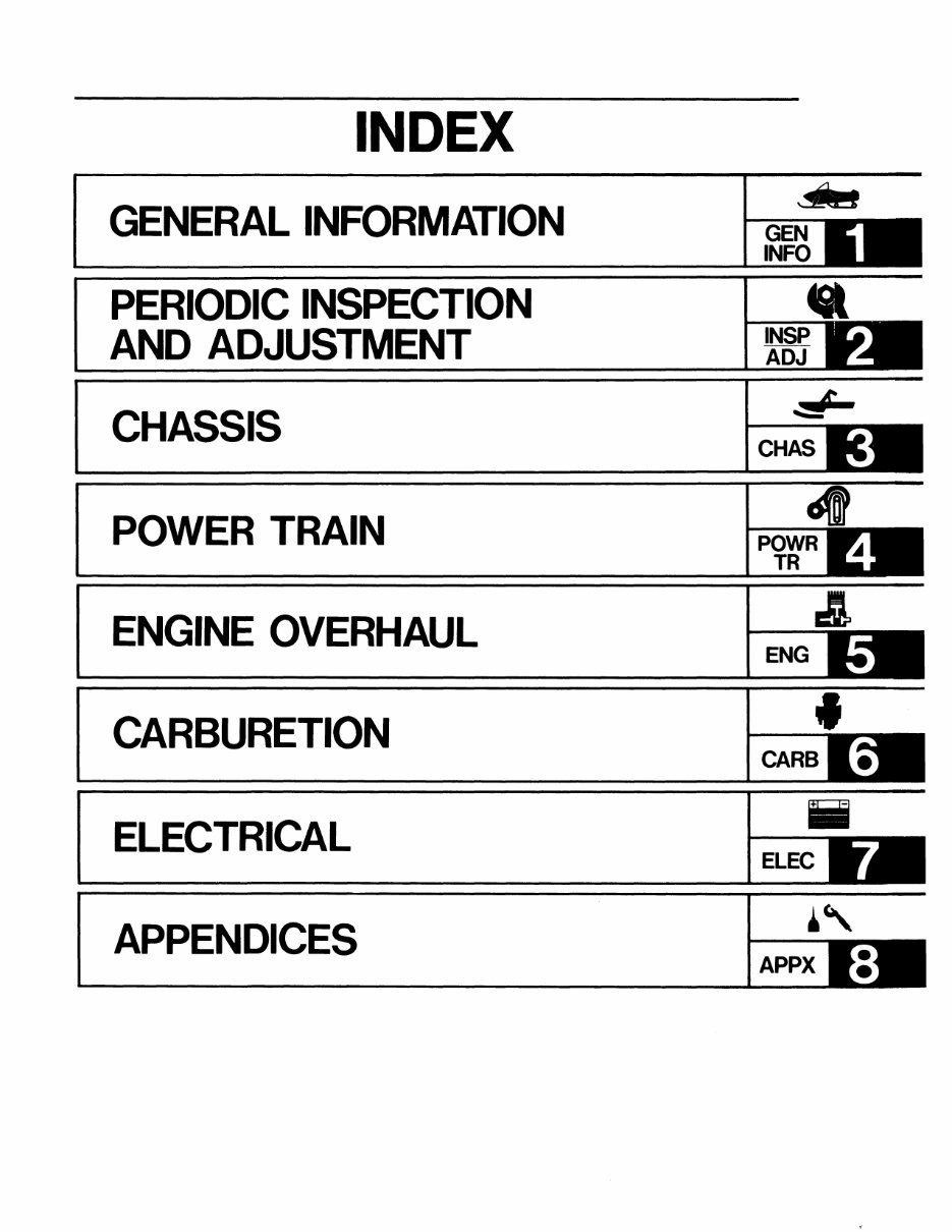 1991-1997 Yamaha Venture XL GT & TF Snowmobile Service & Repair Manual preview img 2