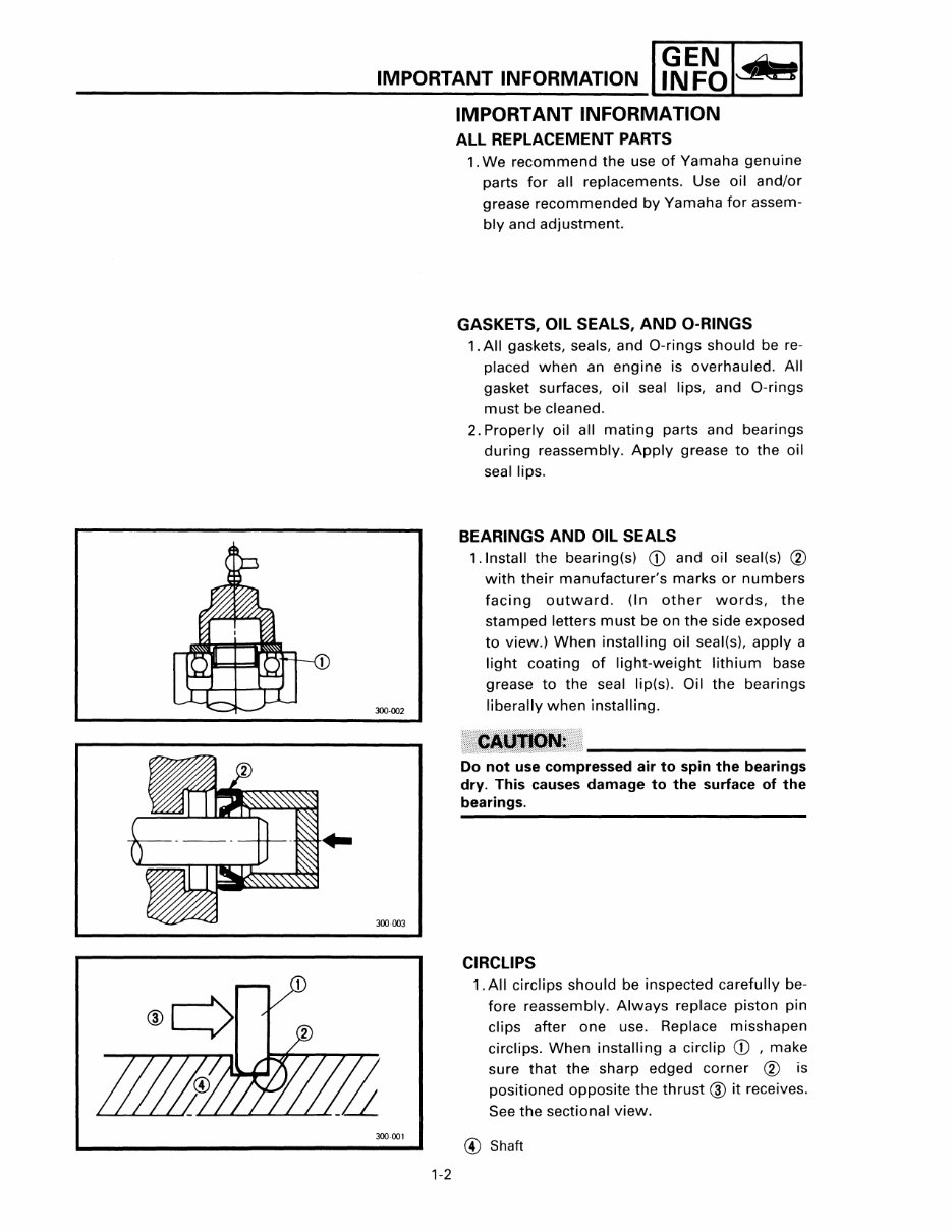 1991-1997 Yamaha Venture XL GT & TF Snowmobile Service & Repair Manual preview img 5