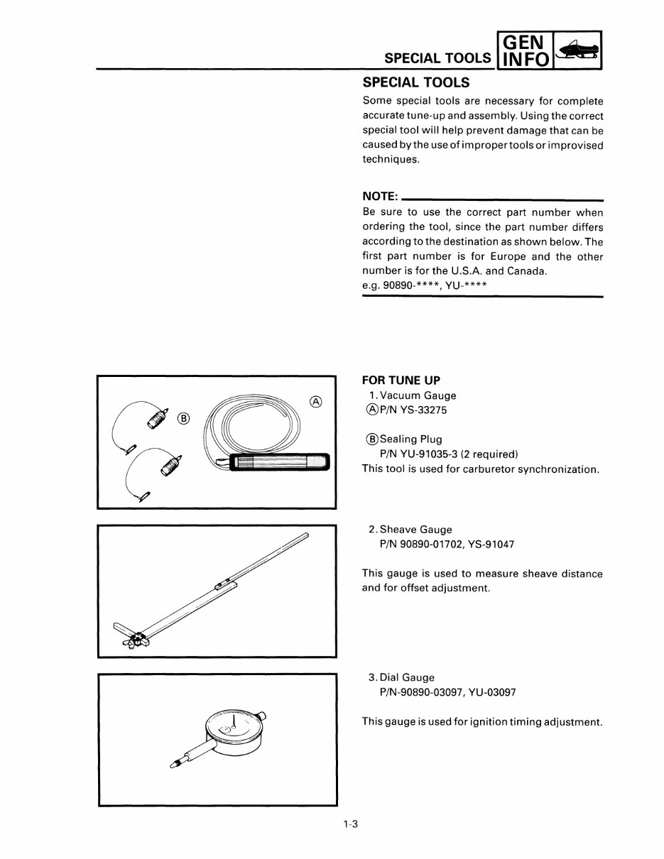 1991-1997 Yamaha Venture XL GT & TF Snowmobile Service & Repair Manual preview img 6