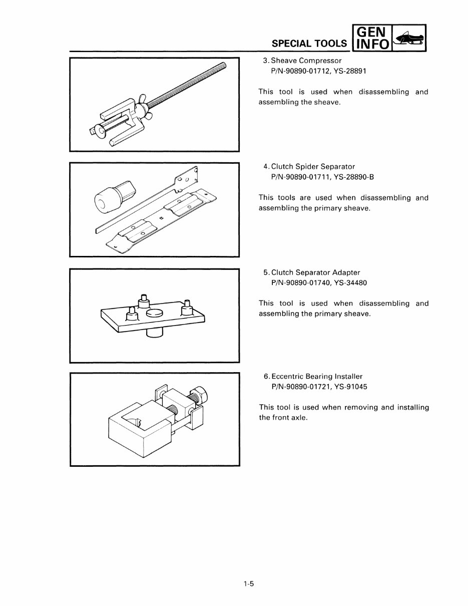 1991-1997 Yamaha Venture XL GT & TF Snowmobile Service & Repair Manual preview img 8