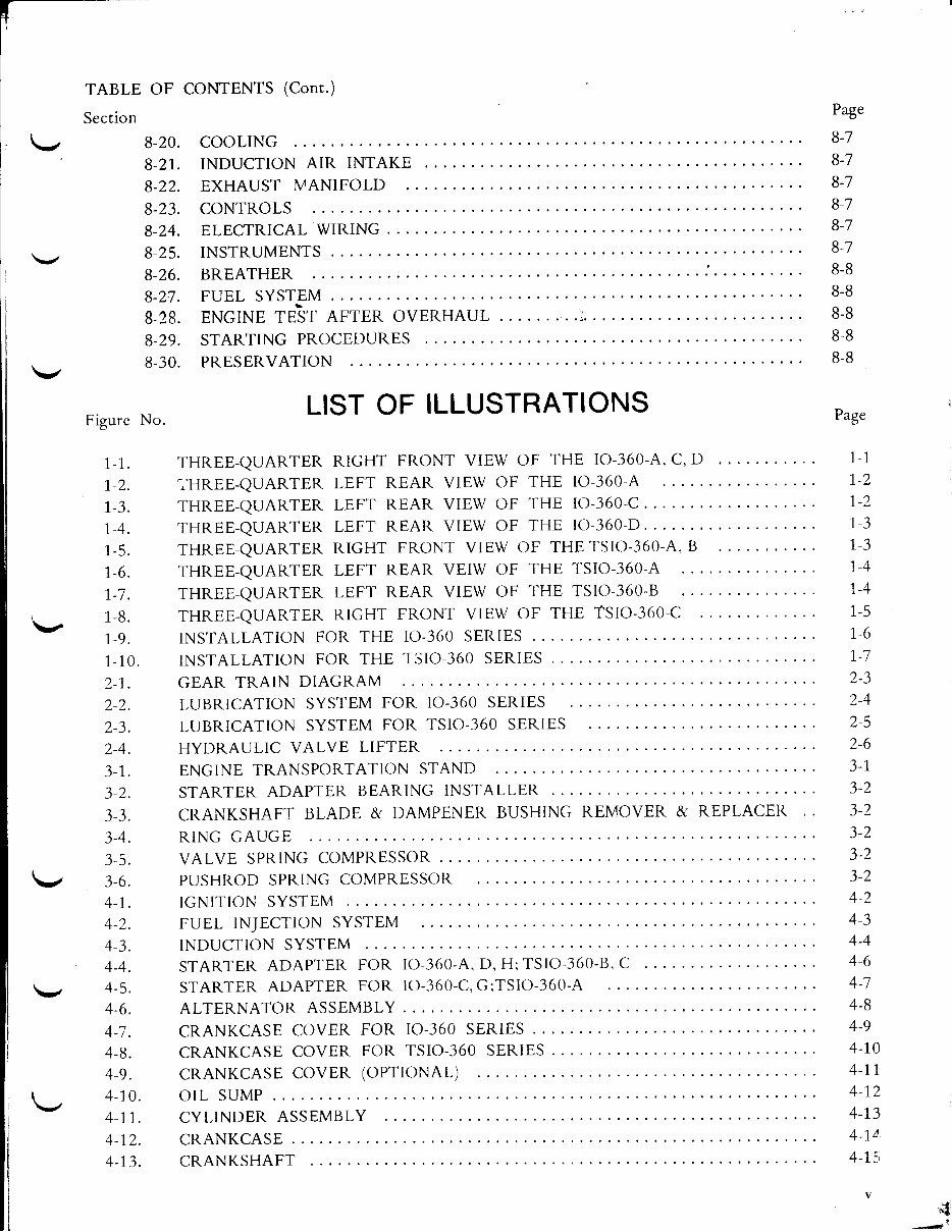 Continentel IO-360 TSIO-360 Series Aircraft Engine Overhaul & Part Manual preview img 5