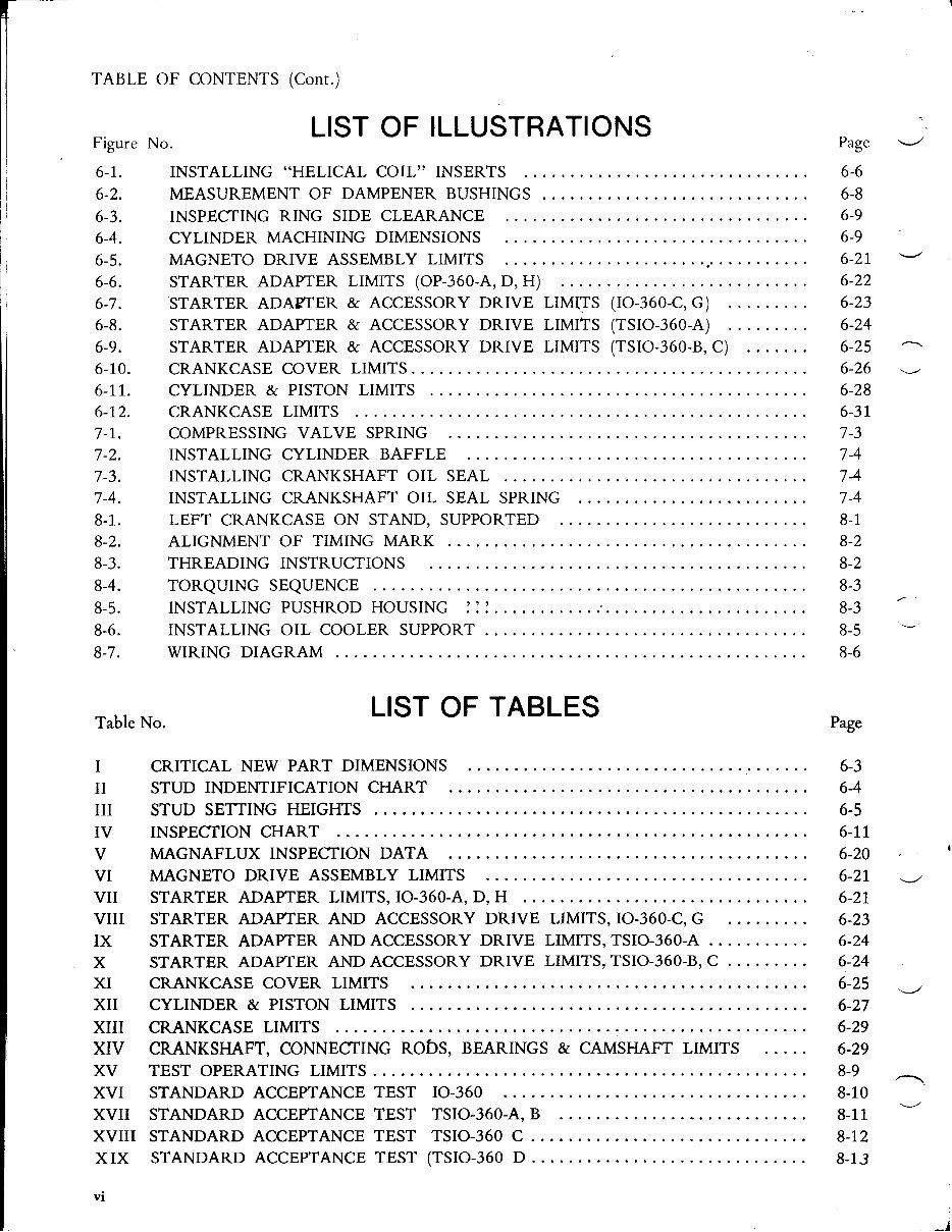Continentel IO-360 TSIO-360 Series Aircraft Engine Overhaul & Part Manual preview img 6