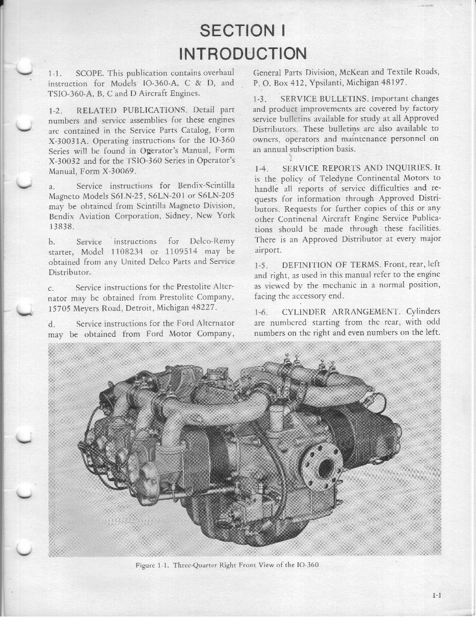 Continentel IO-360 TSIO-360 Series Aircraft Engine Overhaul & Part Manual preview img 7