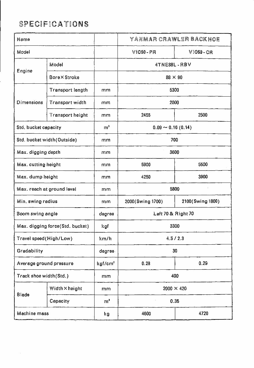Yanmar VIO50 Crawler-backhoe Parts Catalogue preview img 3