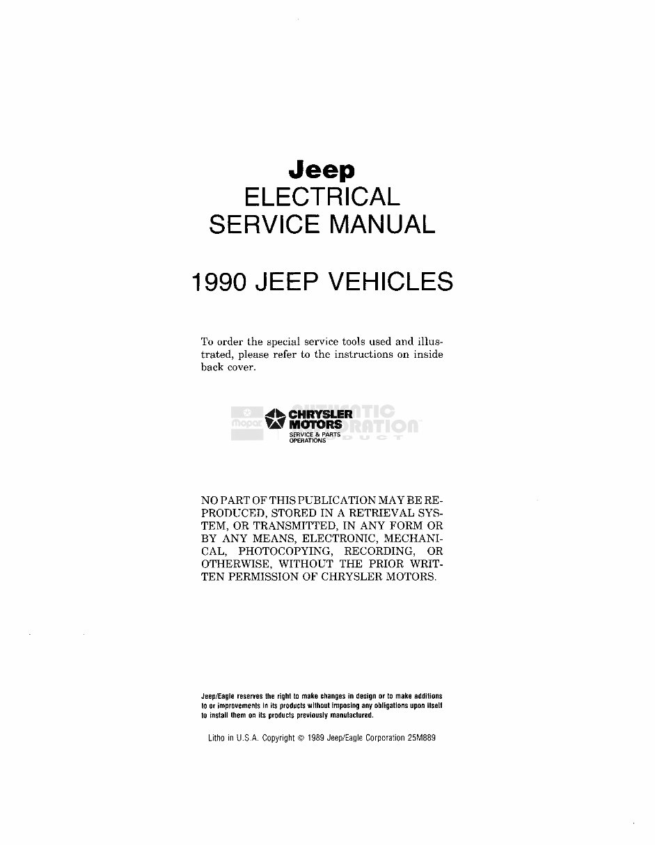 1990 Jeep Service & Repair Manual preview img 2