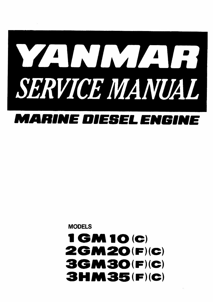 1980-2009 Yanmar Diesel Inboard 1, 2 & 3 Cylinder Marine 1GM, 2GM, 3GM Engines Service & Repair Manual preview img 2