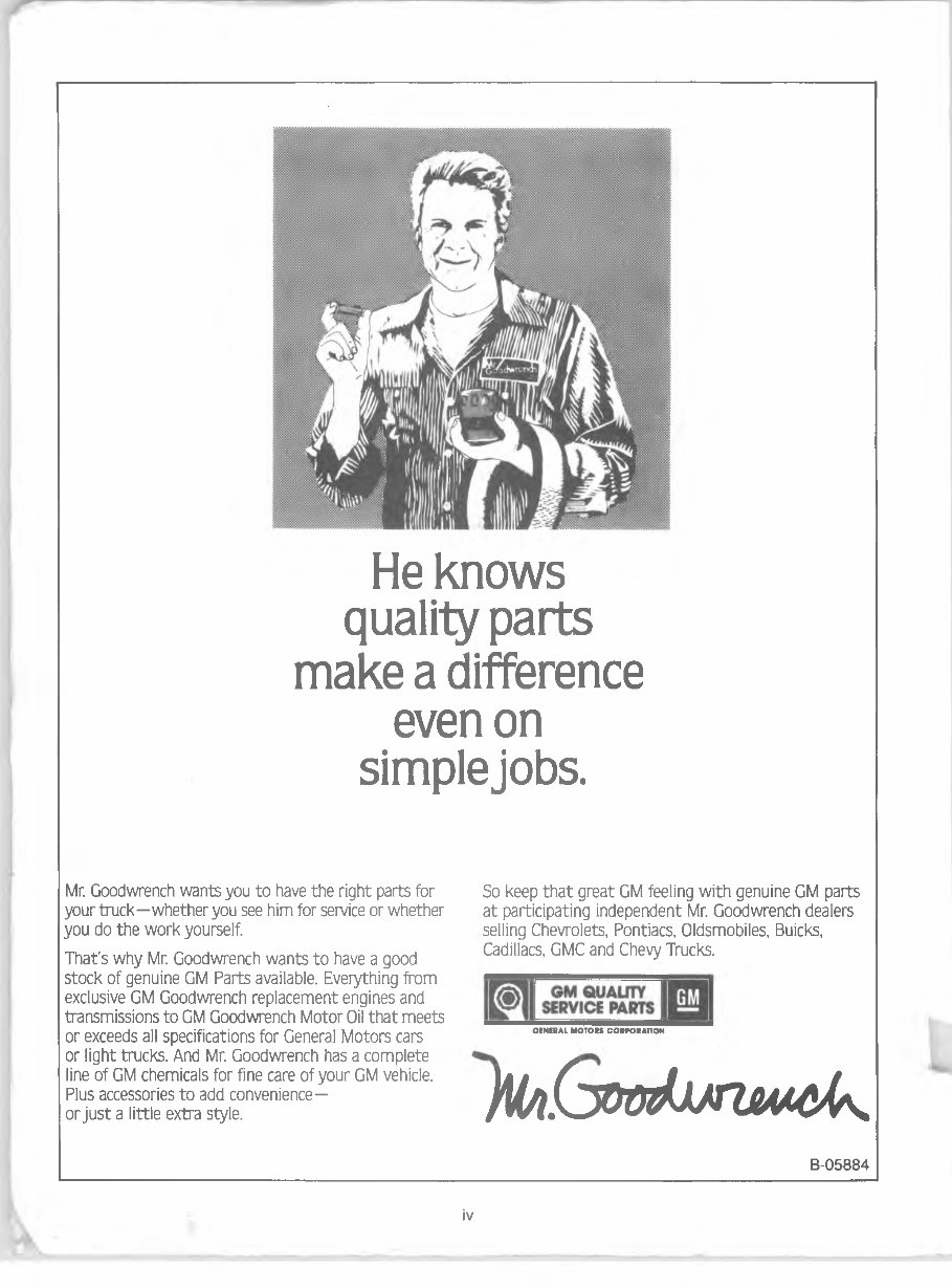 1986 Chevrolet Light Duty Trucks Service & Repair Manual preview img 3