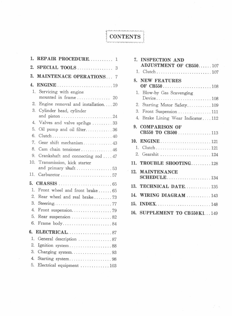 1977-1980 Honda CB500/CB550 OEM Service & Repair Manual preview img 1
