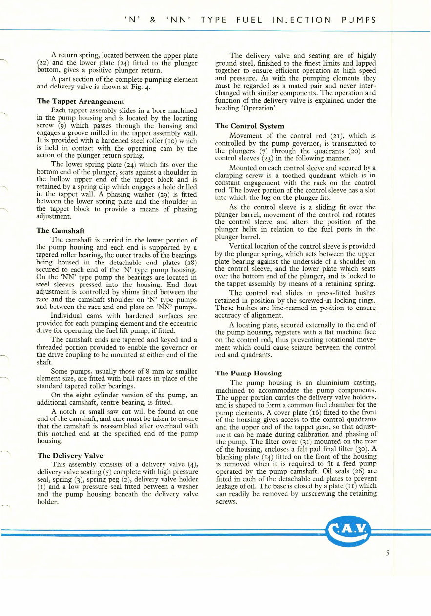 Cav N and NN injection pump Workshop manual preview img 5