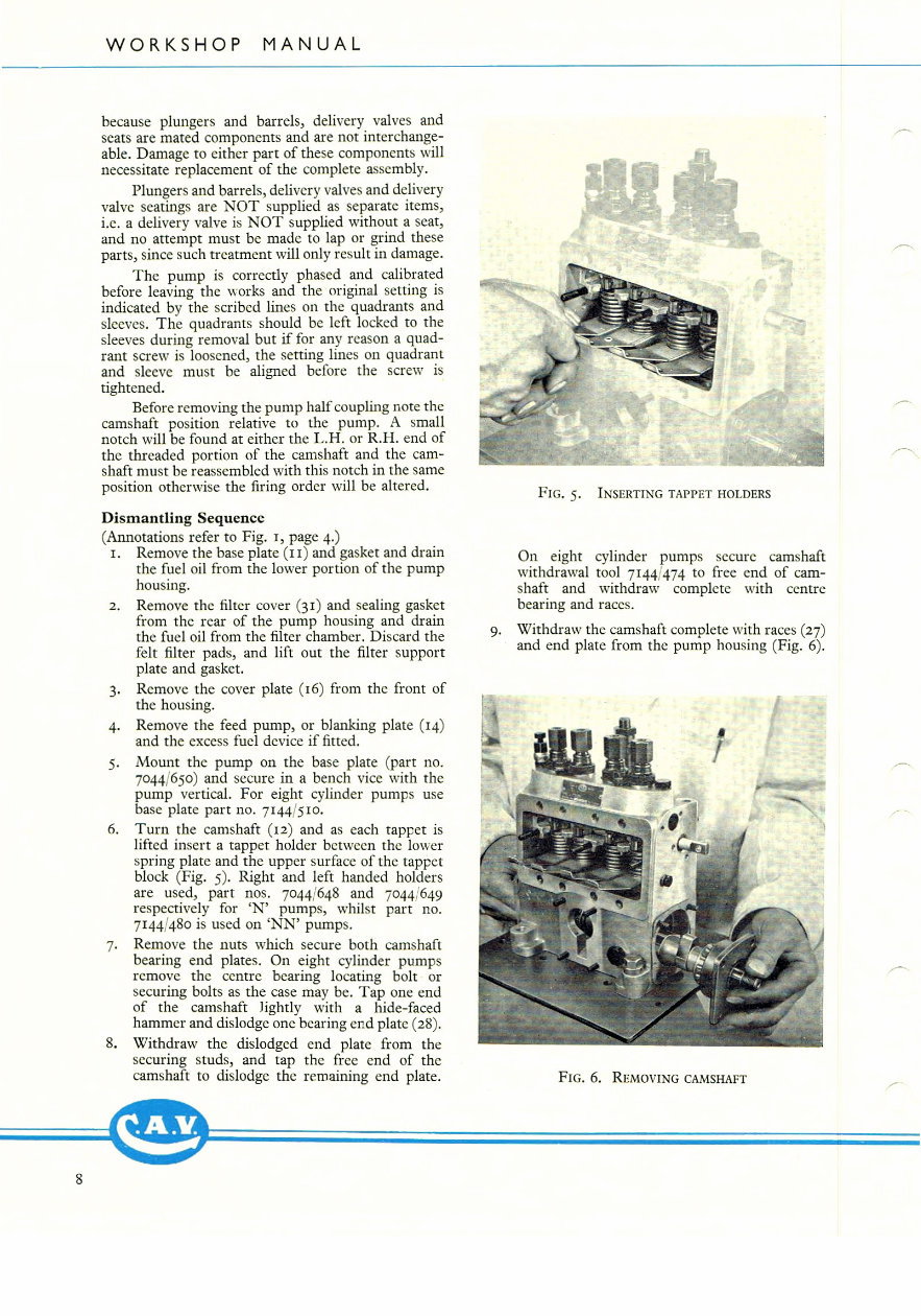 Cav N and NN injection pump Workshop manual preview img 8