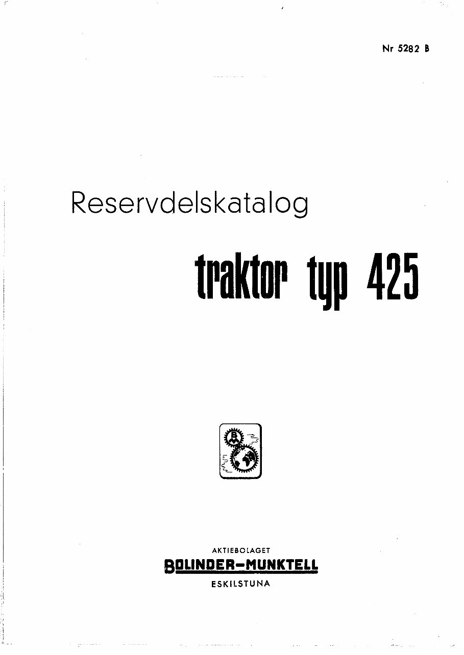 Reservdelskatalog Volvo BM 425 Traktor preview img 2