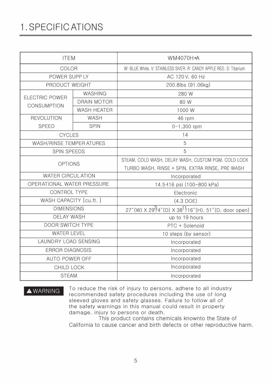 LG WM4070HVA Service Manual and Repair Guide preview img 4