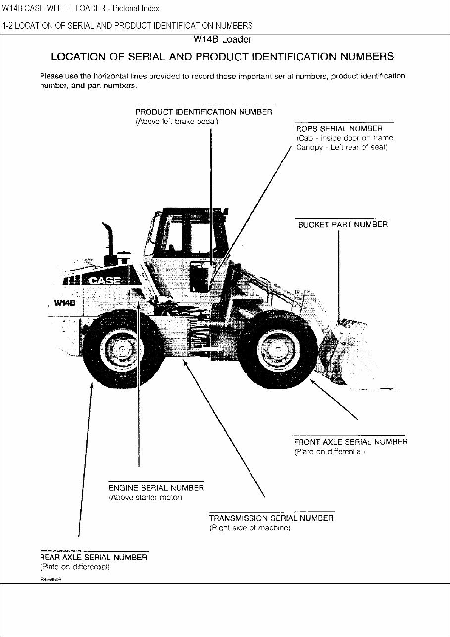 CASE W14B Wheel Loader Parts Catalog Manual preview img 3