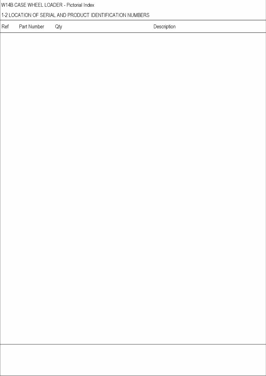 CASE W14B Wheel Loader Parts Catalog Manual preview img 4