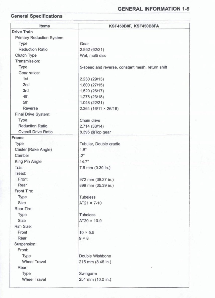 2008 Kawasaki KSF450B KFX450R ATV Service Repair Factory Manual INSTANT preview img 10