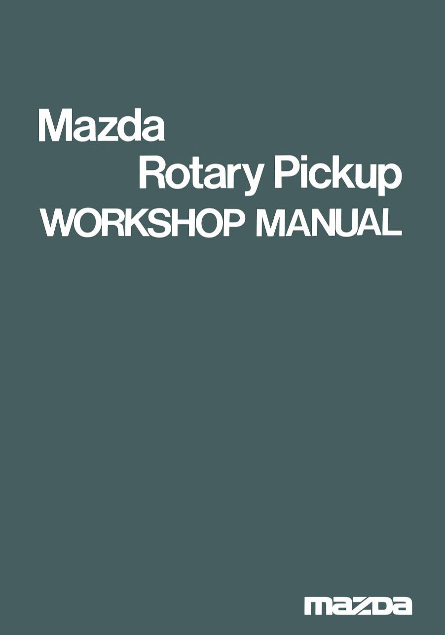 1974 Rare Mazda Rotary Pickup Service & Repair Manual preview img 1