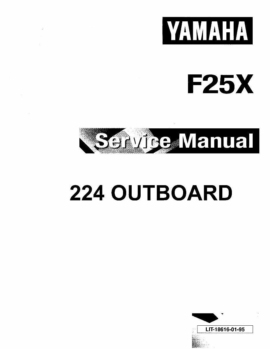 1999 Yamaha F25X Outboard OEM Service & Repair Manual preview img 1