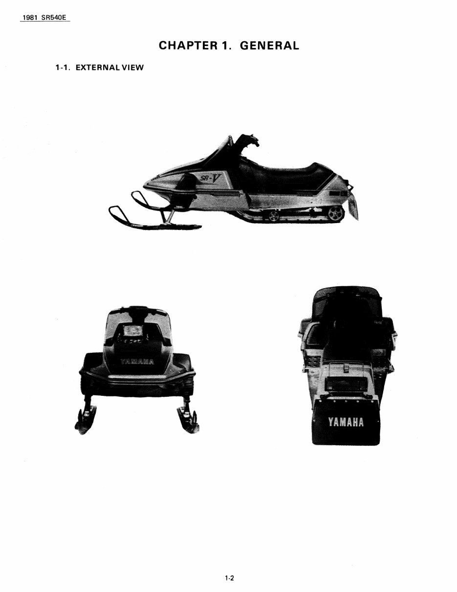 1981-1991 Yamaha SRV540 SRV 540 Snowmobile Service & Repair Manual preview img 3