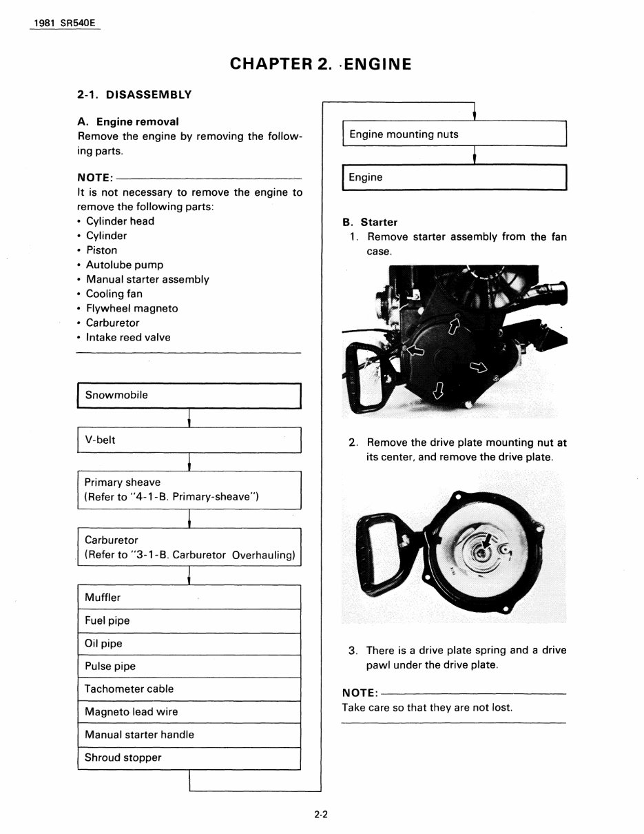 1981-1991 Yamaha SRV540 SRV 540 Snowmobile Service & Repair Manual preview img 9