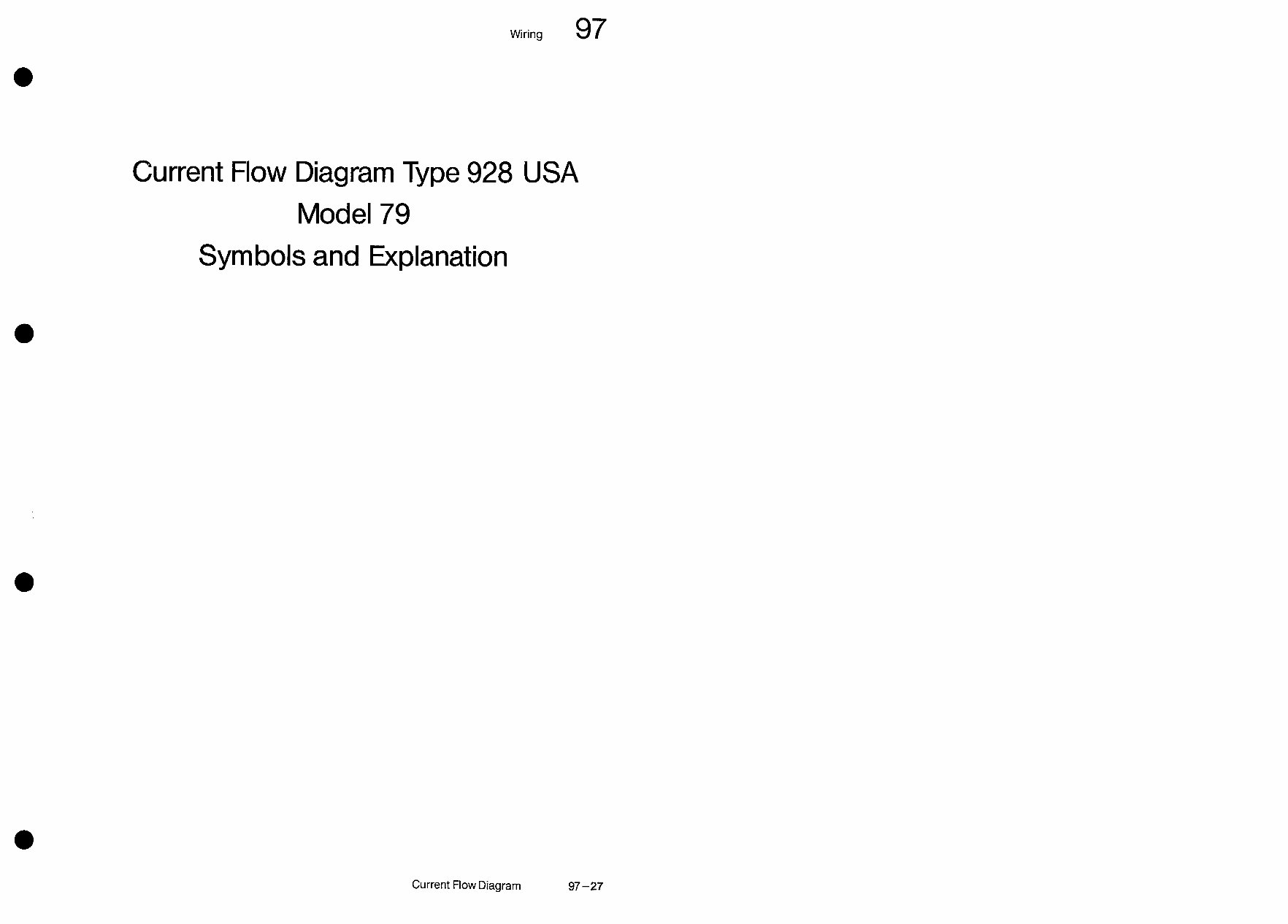 1979 Porsche 928 (USA Model) Wiring Diagrams Manual preview img 1