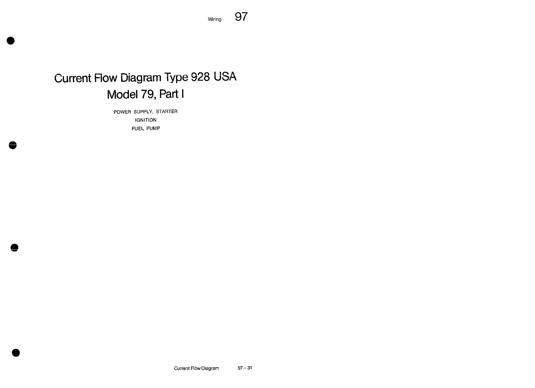 1979 Porsche 928 (USA Model) Wiring Diagrams Manual preview img 5