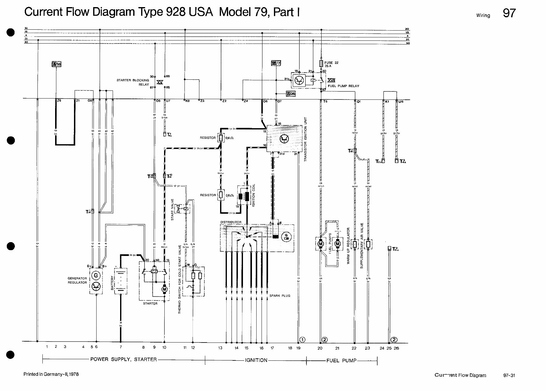 1979 Porsche 928 (USA Model) Wiring Diagrams Manual preview img 6