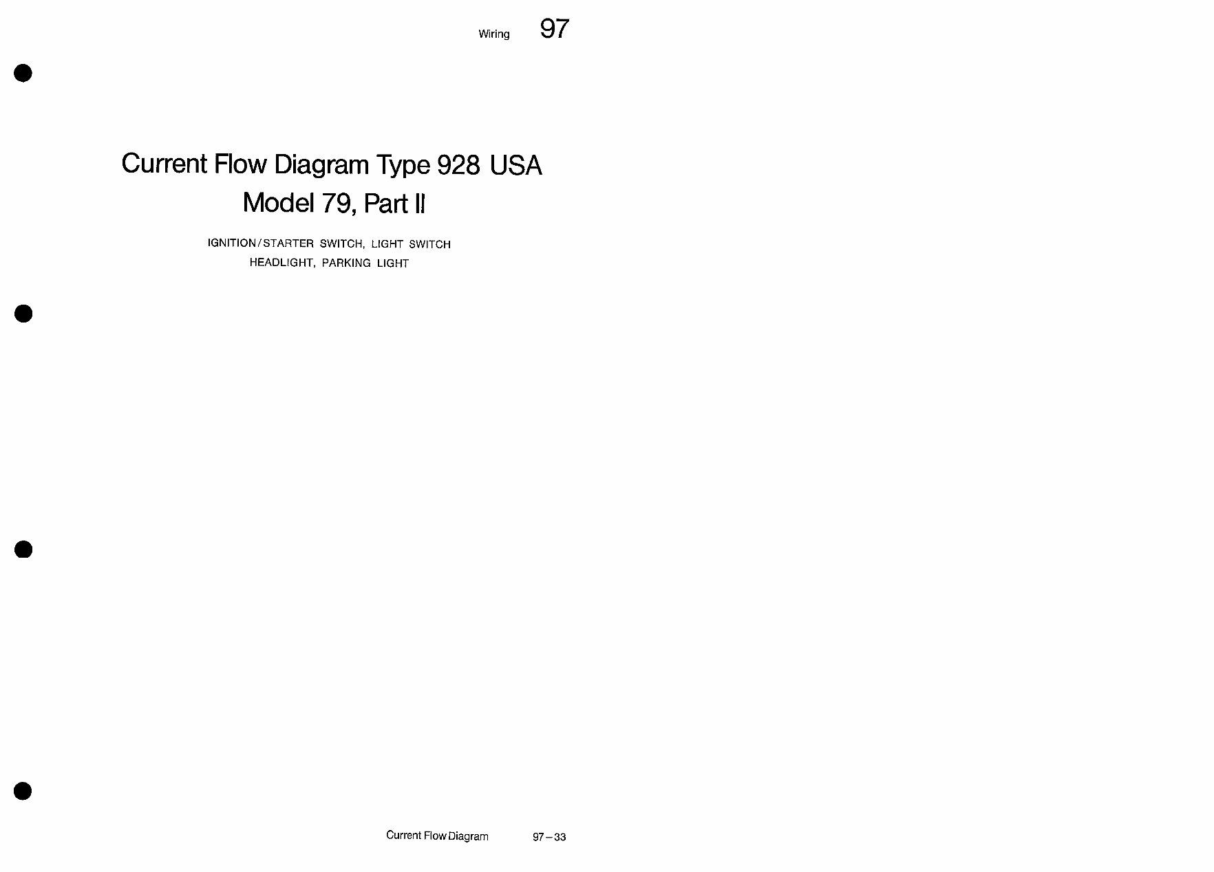1979 Porsche 928 (USA Model) Wiring Diagrams Manual preview img 7