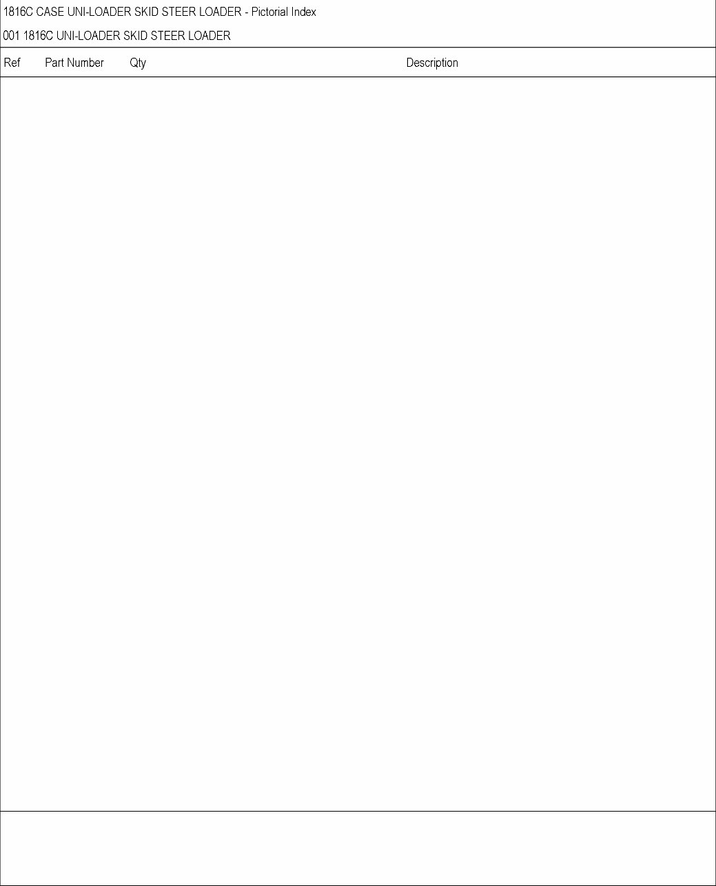 CASE 1816C Skid Steer Loader Parts Catalog Manual preview img 2