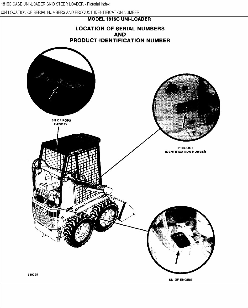 CASE 1816C Skid Steer Loader Parts Catalog Manual preview img 7