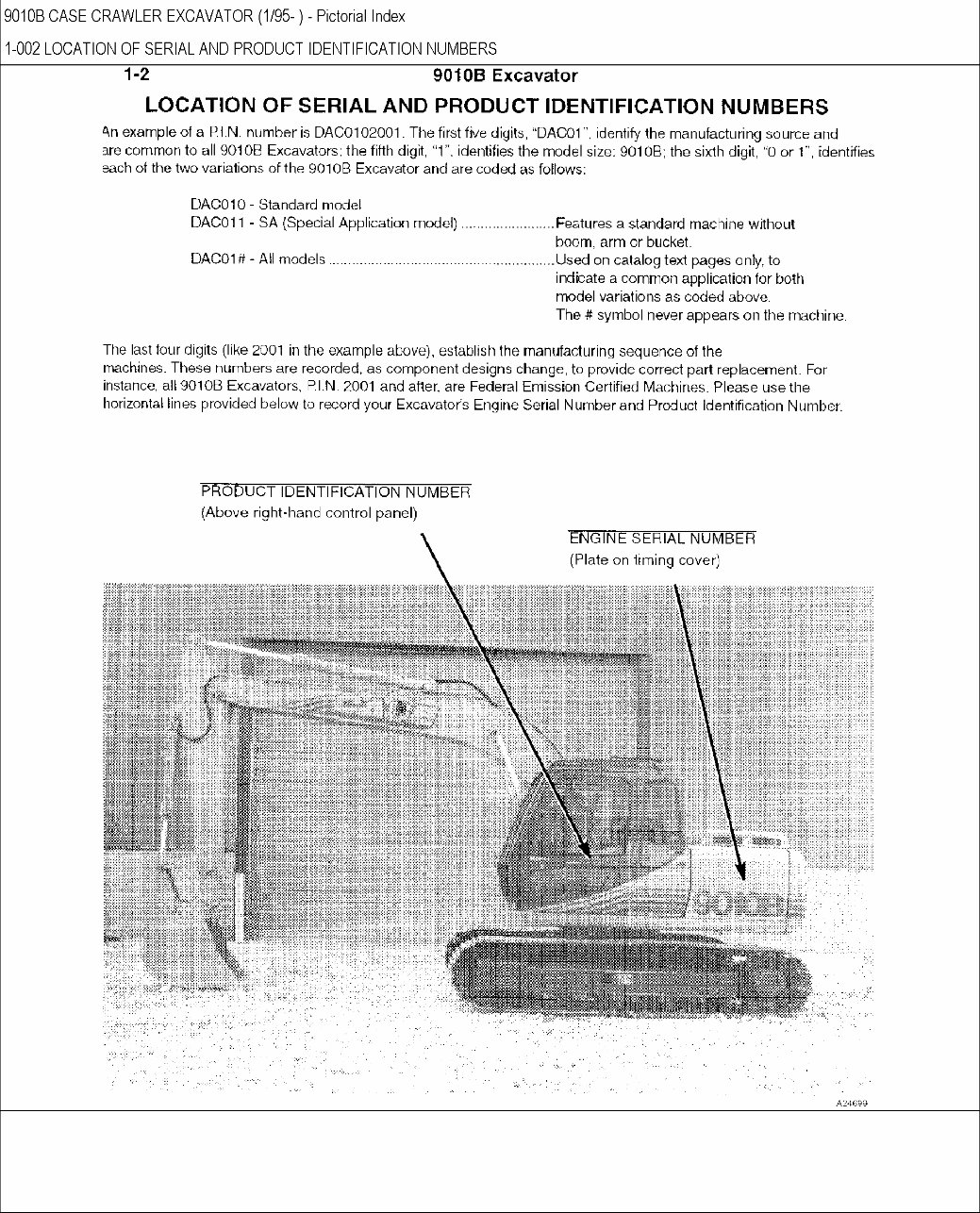 CASE 9010B Excavator Parts Catalog Manual preview img 3