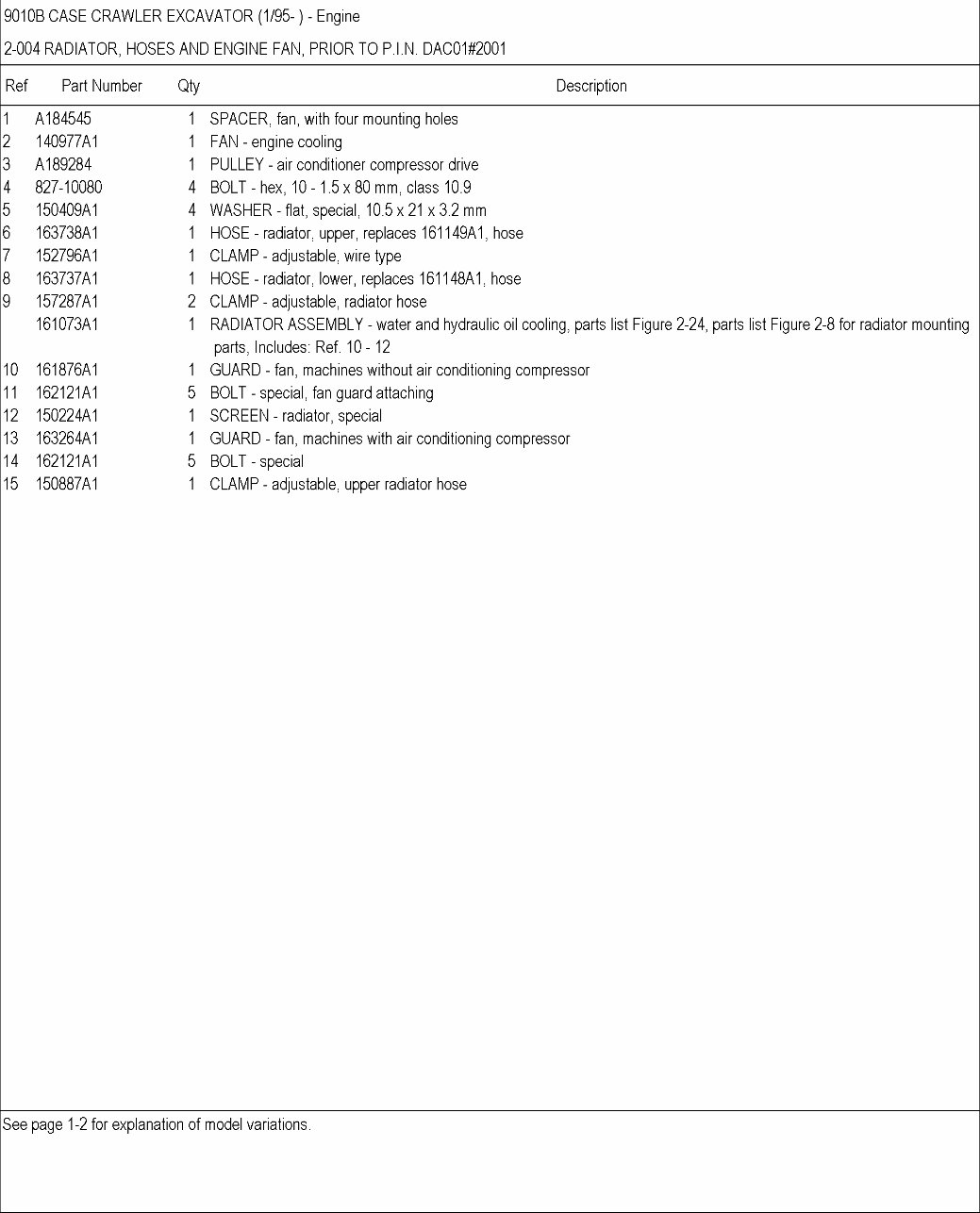 CASE 9010B Excavator Parts Catalog Manual preview img 9