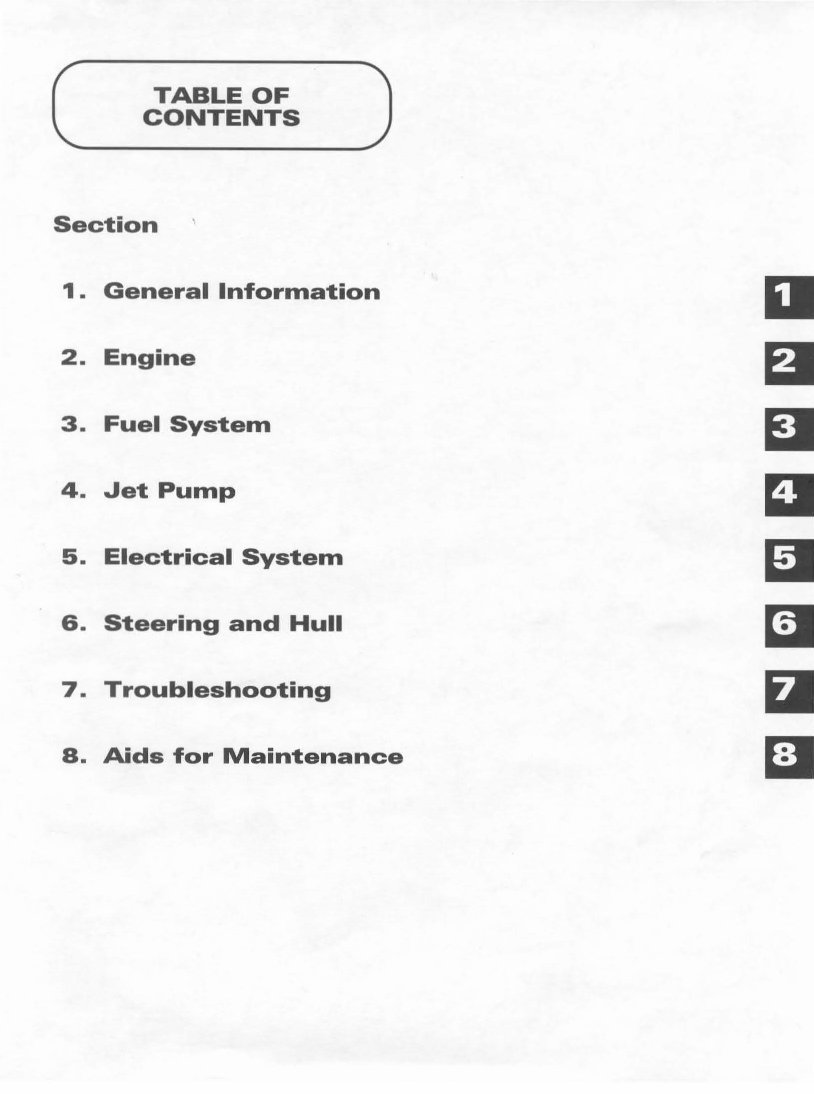 1999 Arctic Cat Tigershark Personal Watercraft Repair Manual preview img 2