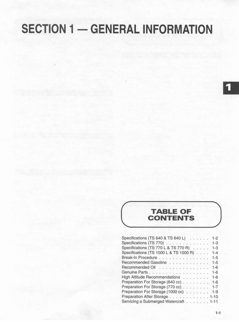 1999 Arctic Cat Tigershark Personal Watercraft Repair Manual preview img 3
