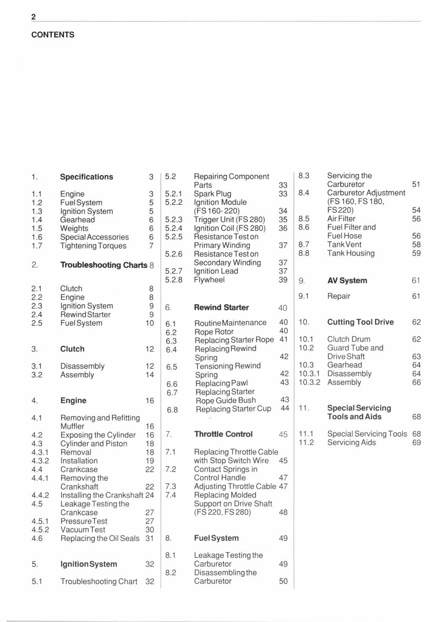 Stihl FS160, FS180, FS220, FS280 Brushcutters Service Repair Manual INSTANT preview img 3