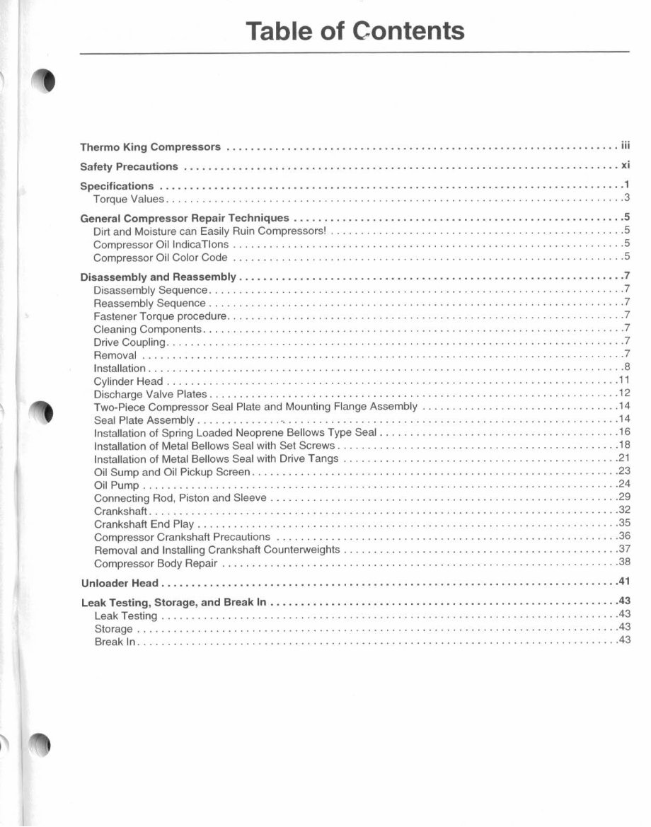 THERMO KING X214 X418 X426 X430 COMPRESSOR OVERHAUL Manual preview img 6