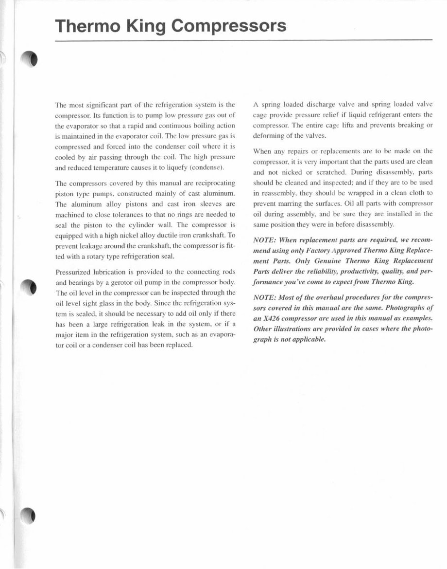 THERMO KING X214 X418 X426 X430 COMPRESSOR OVERHAUL Manual preview img 7