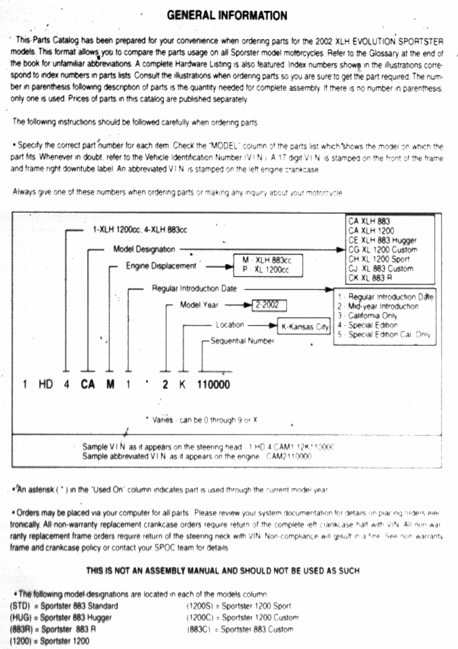 1995-2003 Harley Davidson Sportster Parts Catalog preview img 1