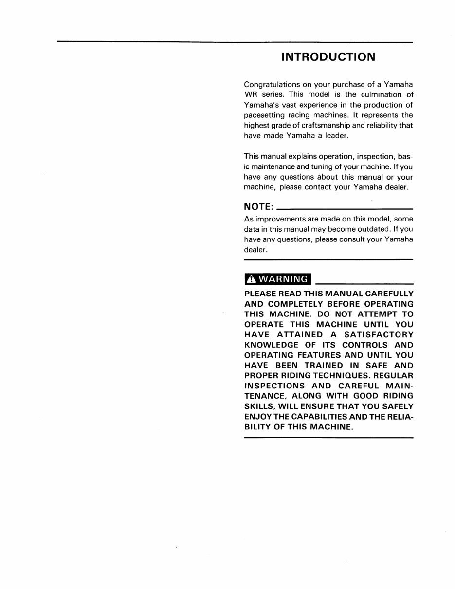 1994 YAMAHA WR250 WR250ZF FACTORY Repair Service Manual preview img 3