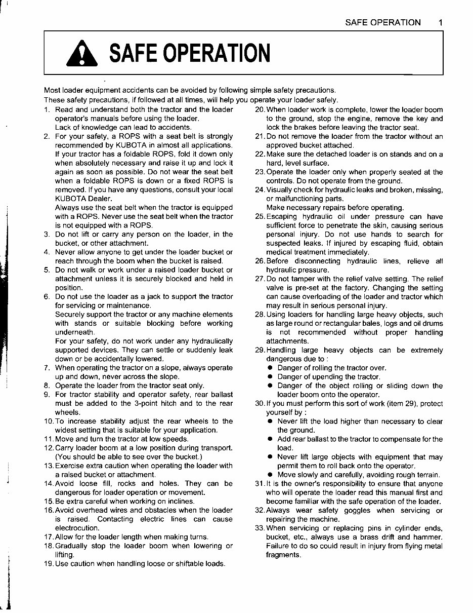 KUBOTA LA514 LA724 LA854 Loader Operators Manual - Owners Manual - (BEST Manual) - KUBOTA LA 514 LA 724 LA 854 LOADER preview img 2