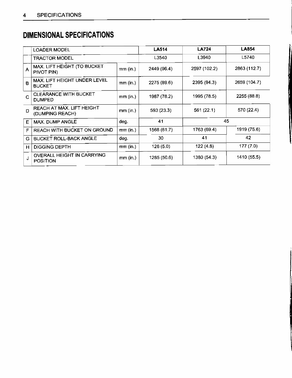 KUBOTA LA514 LA724 LA854 Loader Operators Manual - Owners Manual - (BEST Manual) - KUBOTA LA 514 LA 724 LA 854 LOADER preview img 9