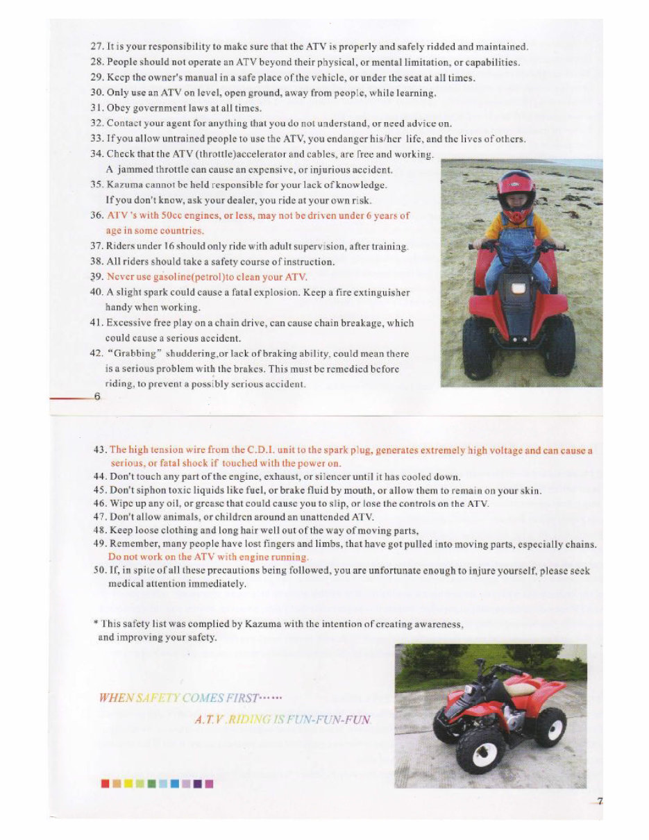 Chinese 50cc ATV Service & Repair Manual 2nd Edition preview img 5