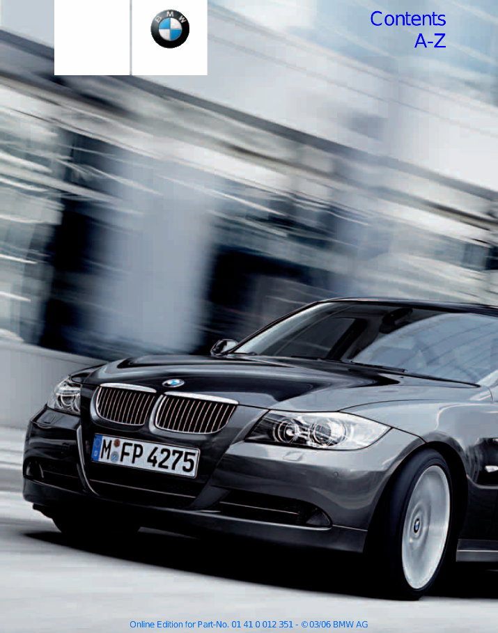 2006 BMW 323i 325i 325xi 330i 330xi Sedan Owner Manual preview img 1