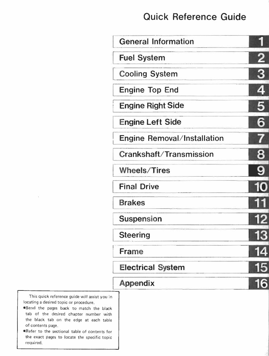 1987-1988 Kawasaki KXF250 TECATE-4 OEM Service & Repair Manual preview img 2
