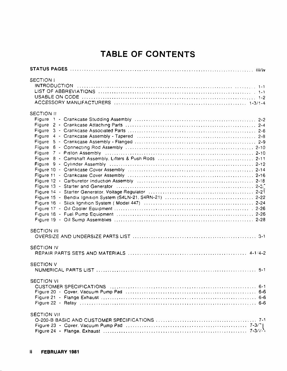 Continental Aircraft Engines O200-C75-C85-C90 Parts Manual preview img 2