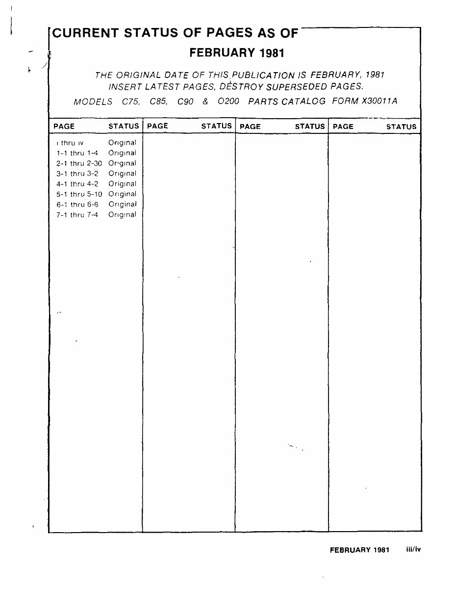 Continental Aircraft Engines O200-C75-C85-C90 Parts Manual preview img 3