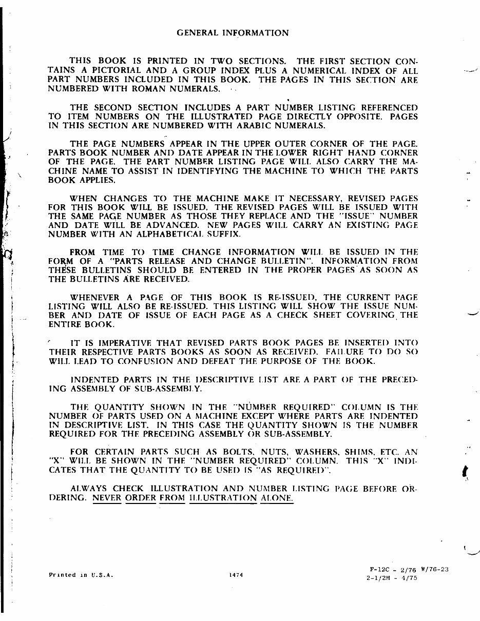 Massey Fergusson MF 124 / 126 Baler Parts Catalog preview img 2