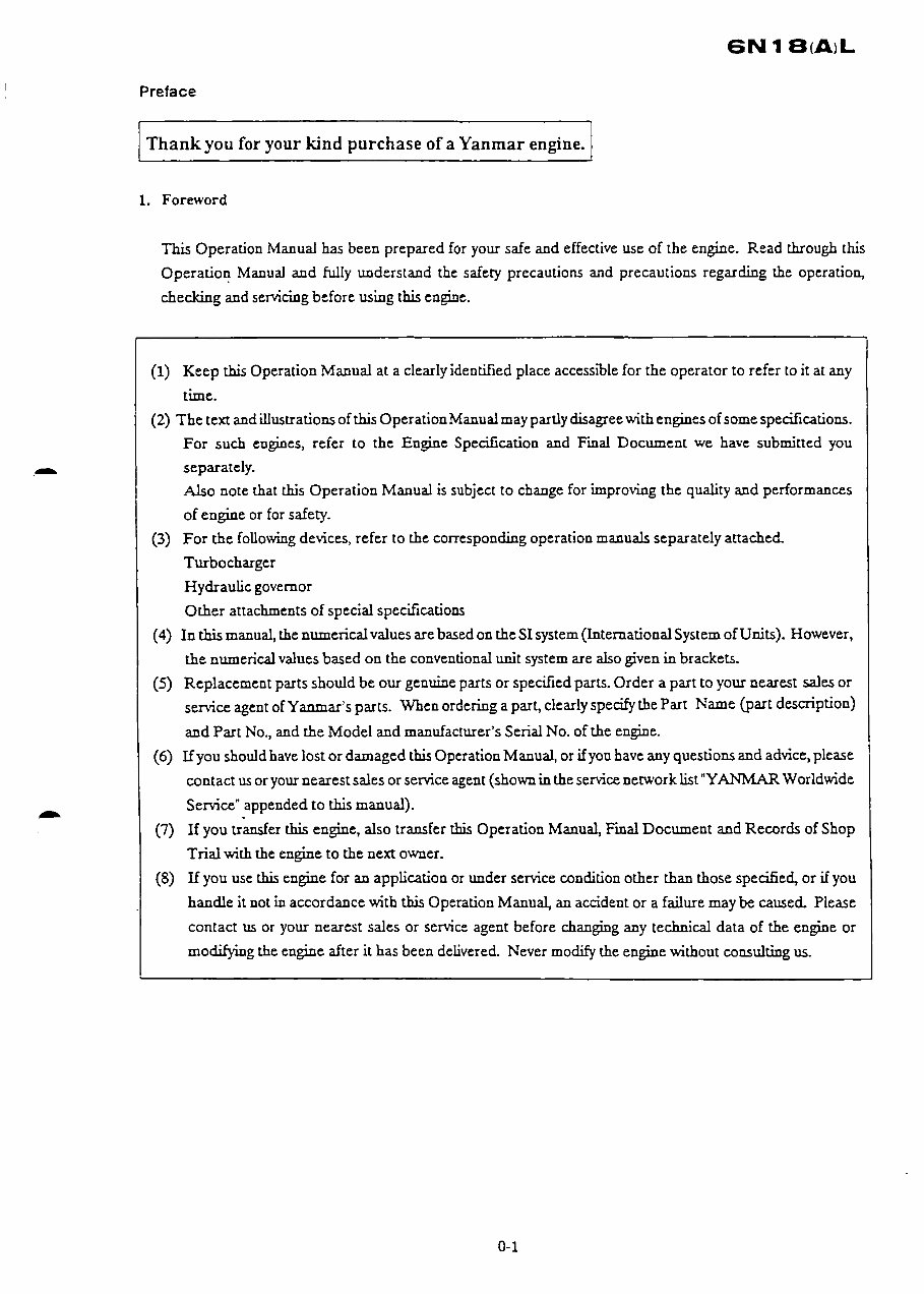YANMAR 6N18 L Series Diesel Engine Workshop Service Manual preview img 6